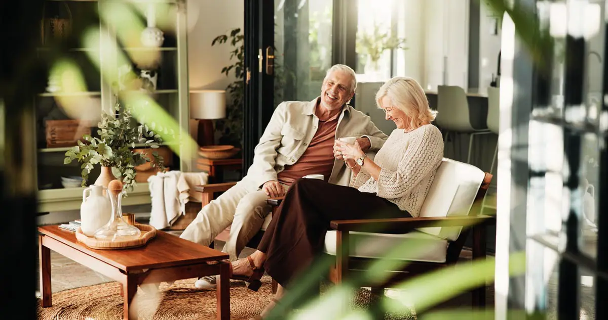 Retired homeowners comfortable and confident in the home they own