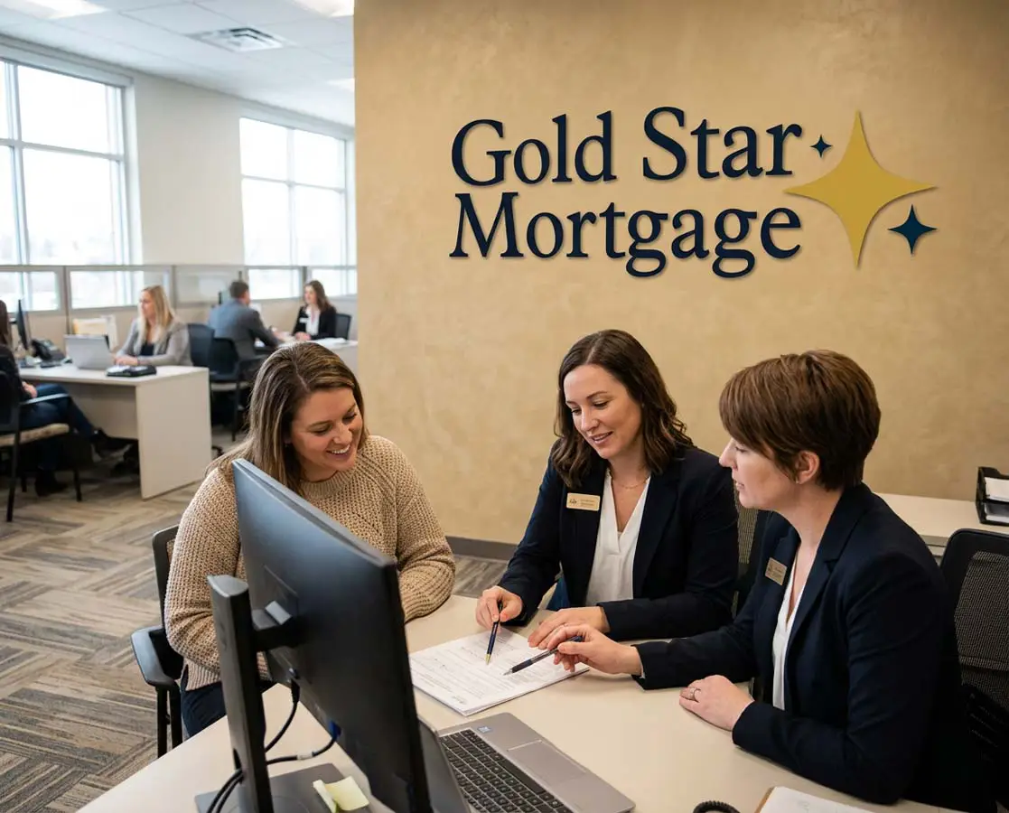Loan officer explaining important account details to a client